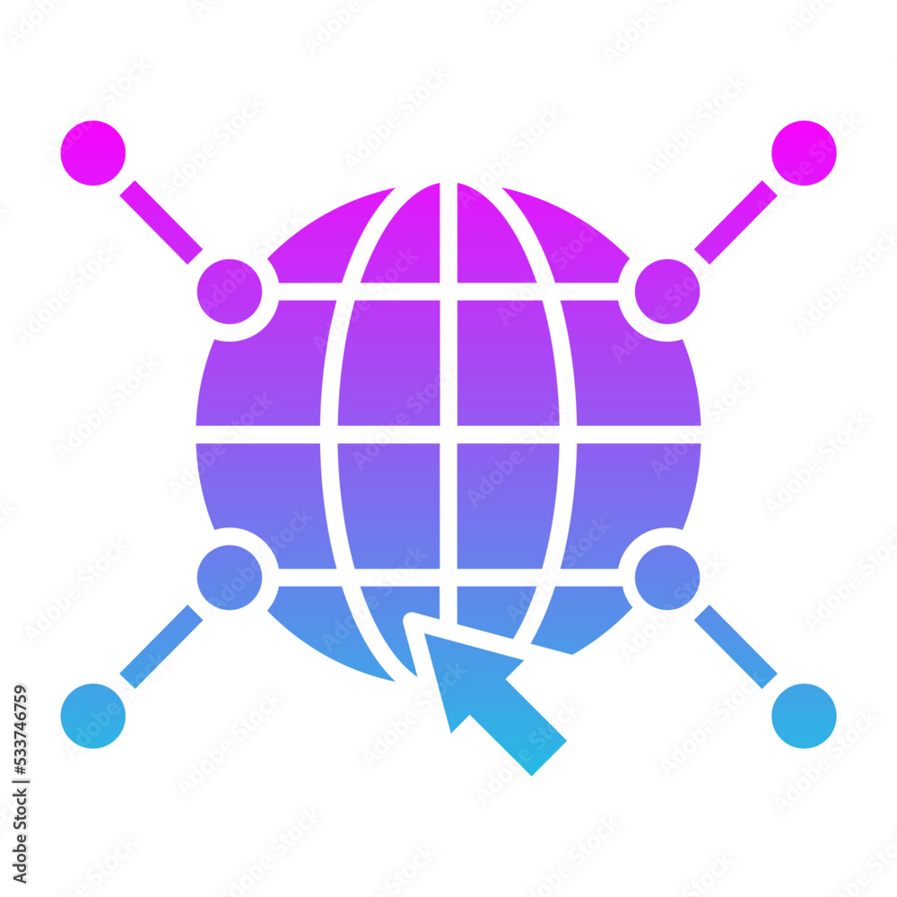Internet Glyph Gradient Icon Internet Glyph Gradient Icon