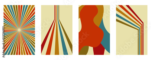 Clockwork poster retro background swirl. Psychedelic print. Vintage background