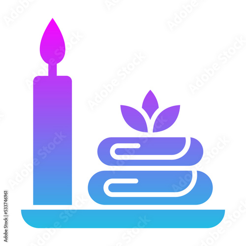 Spa Glyph Gradient Icon