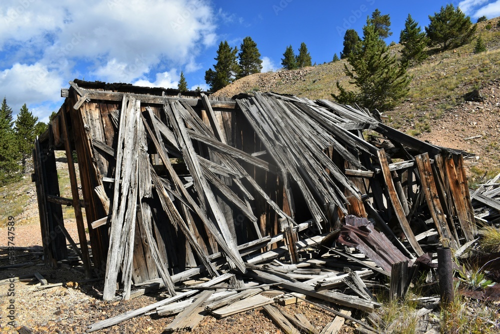 Old cabin ruins in the mountains Old cabin ruins in the mountains