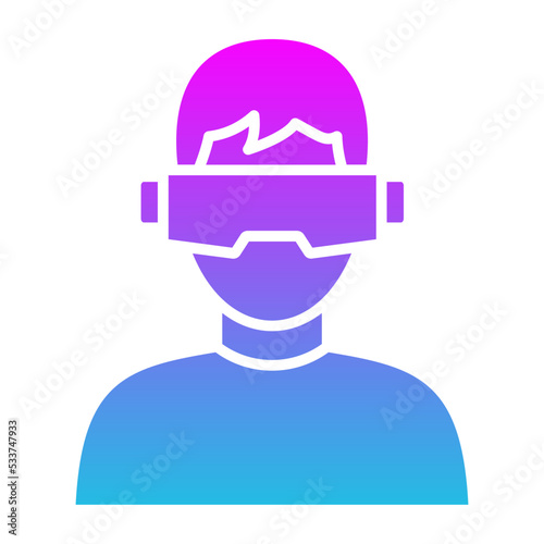 Vr Glyph Gradient Icon