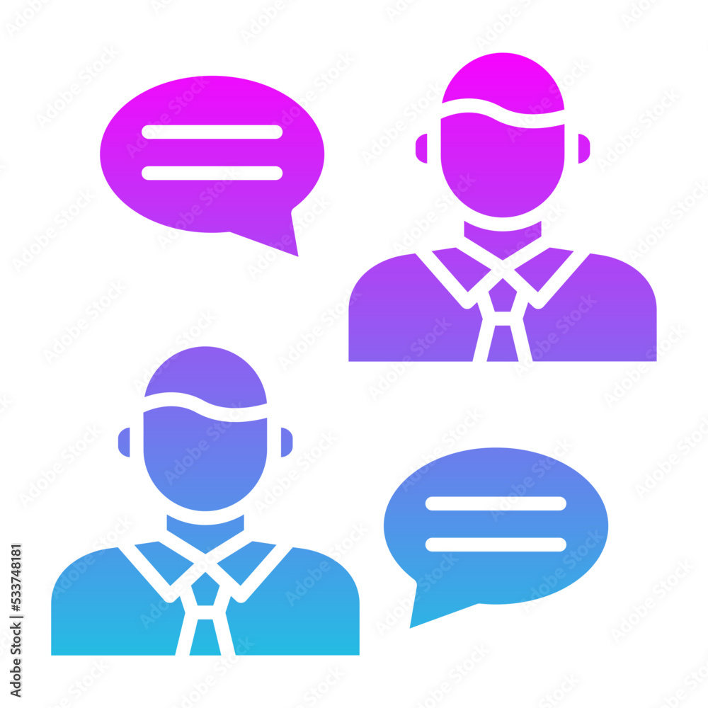 Conversation Glyph Gradient Icon Conversation Glyph Gradient Icon