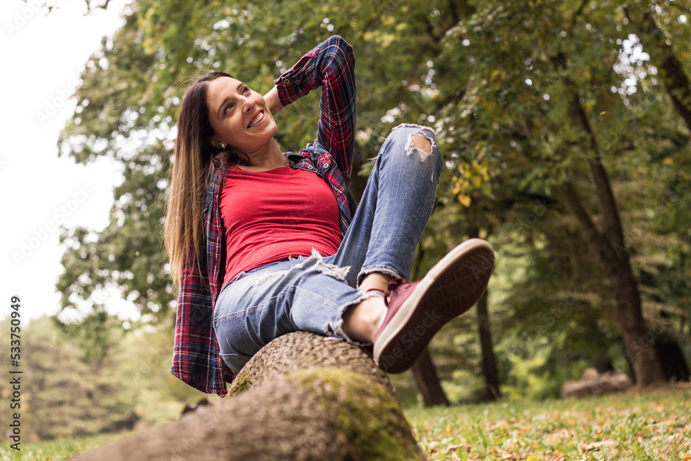 Young woman enjoying in nature Young woman enjoying in nature