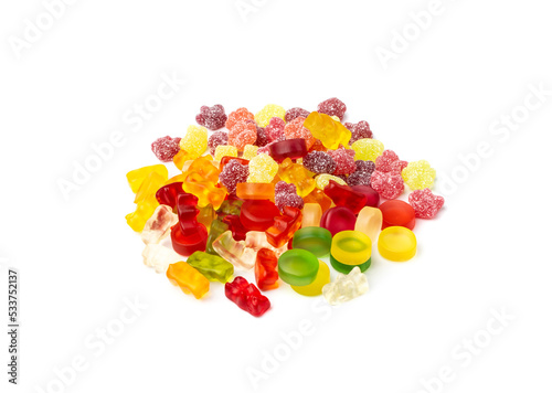 Assorted Gummy Candies Mix Isolated