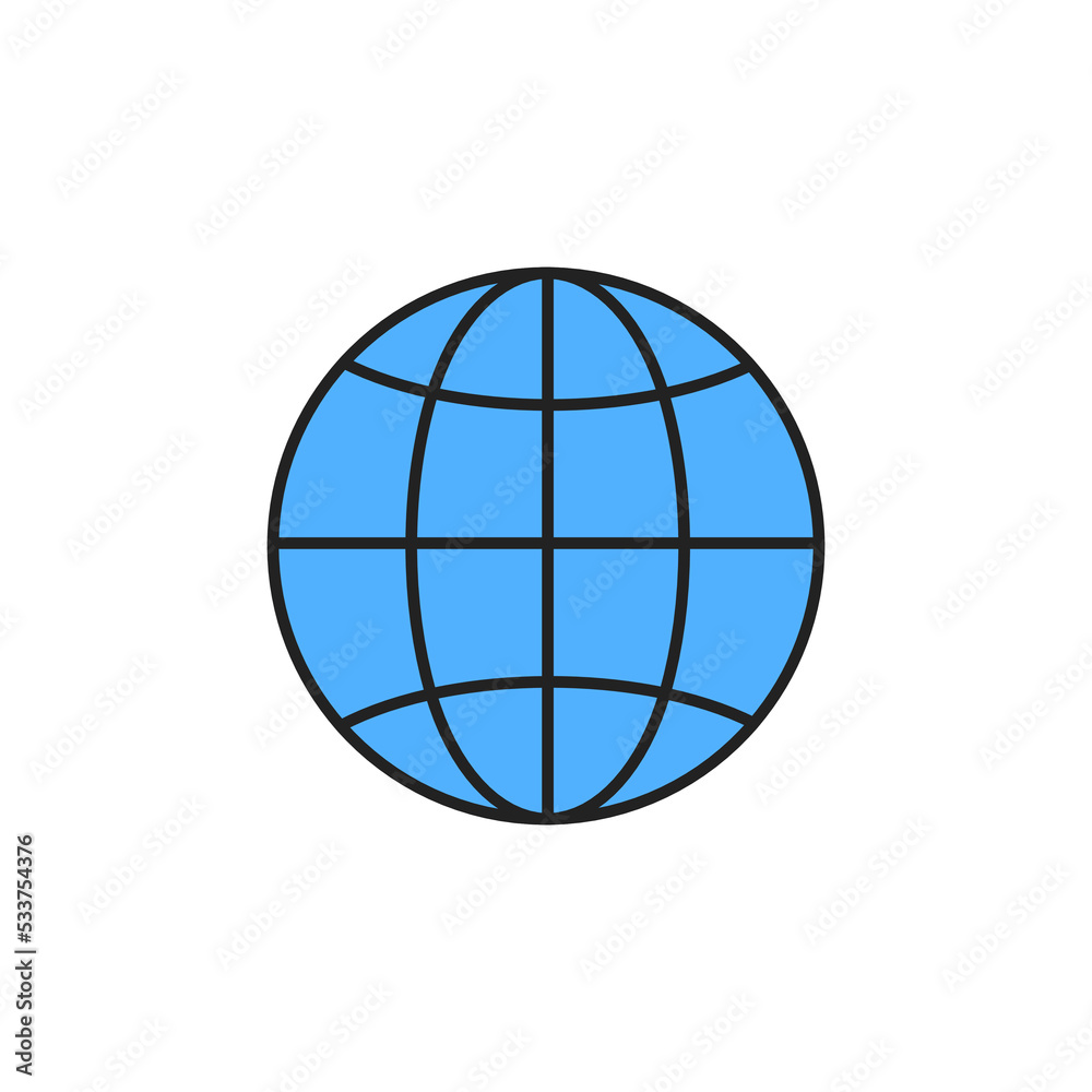 Internet planet icon. High quality coloured vector illustration. Internet planet icon. High quality coloured vector illustration.