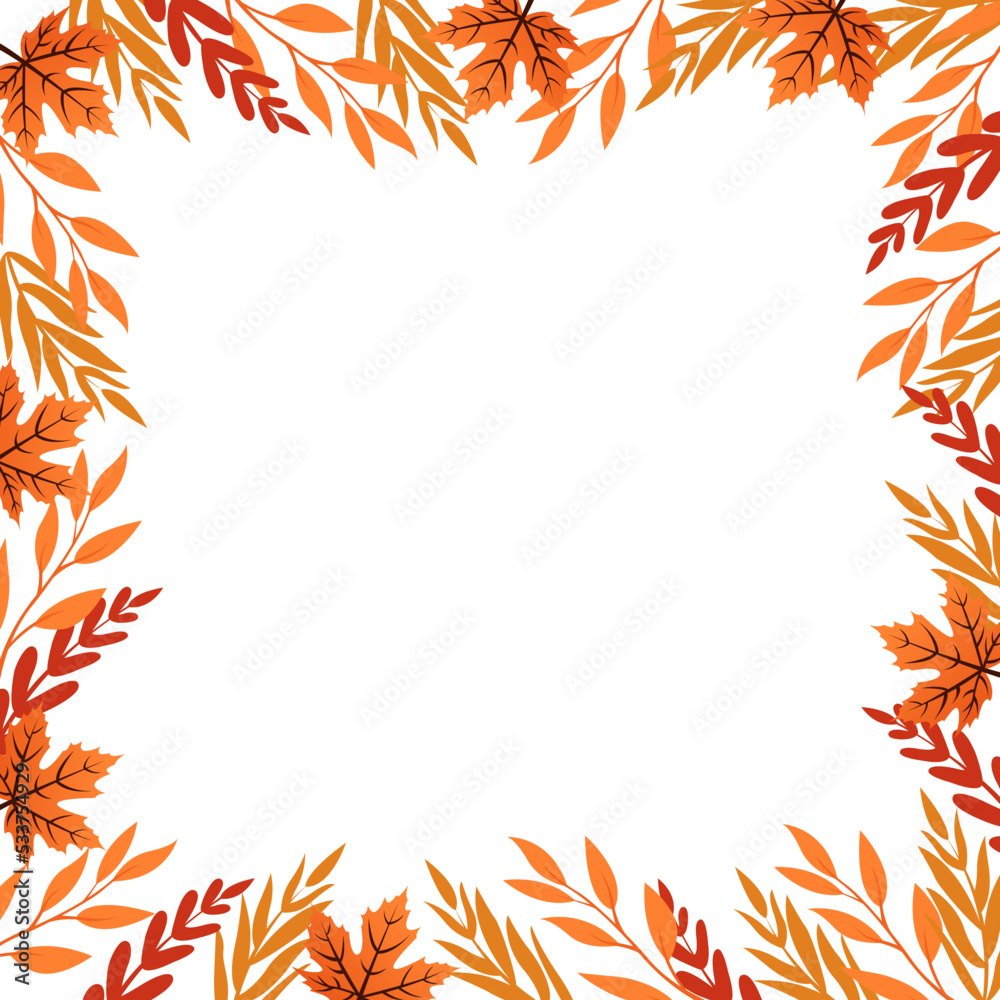 Floral vector template with leaves. Plant print for holiday poster, greeting card, cover, banner, invitation. Natural trendy design. Textured background. Autumn, fall botanical art. Floral vector template with leaves. Plant print for holiday poster, greeting card, cover, banner, invitation. Natural trendy design. Textured background. Autumn, fall botanical art.