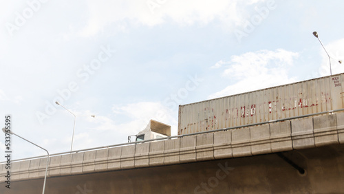 truck with logistics transport.