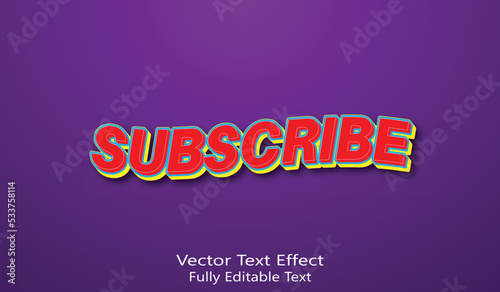 Subscribe 3d editable text effect