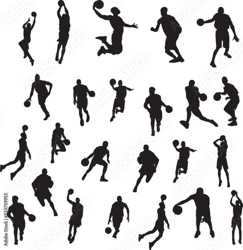Silhouettes of basketball players © Master Design247