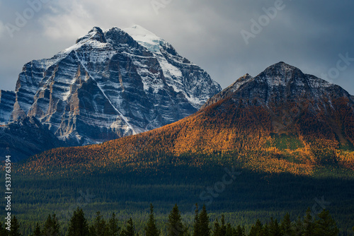 The Canadian Rockies or Canadian Rocky Mountains, comprising both the Alberta Rockies and the B.C. Rockies, is the Canadian segment of the North American Rocky Mountains.