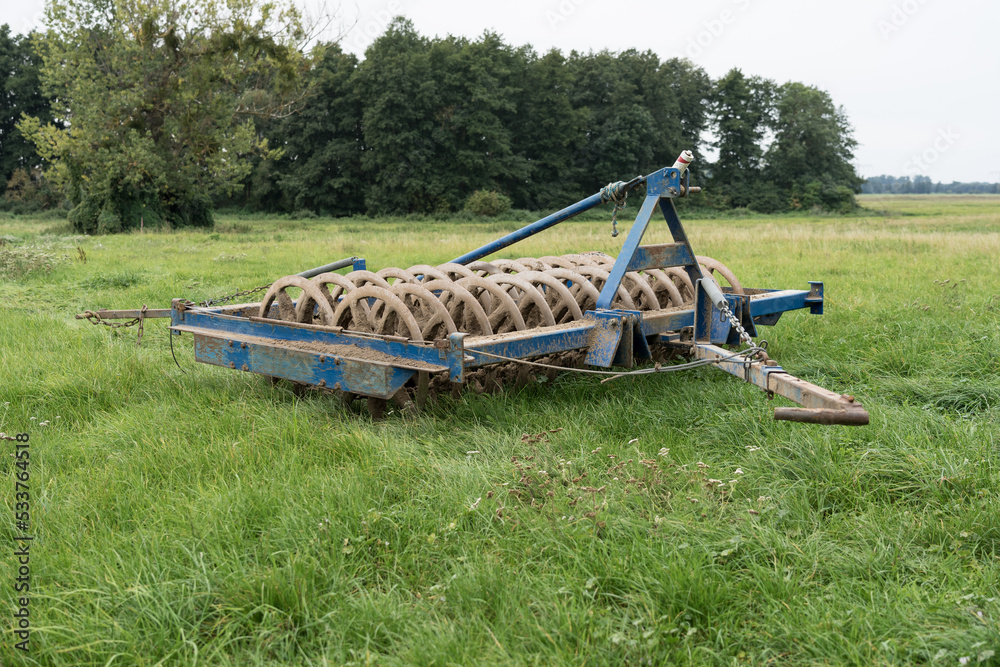 Agricultural unit for soil preparation. Disc harrow. Agricultural unit for soil preparation. Disc harrow.