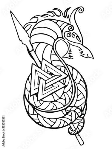 Emblem of the brave Viking warriors vector