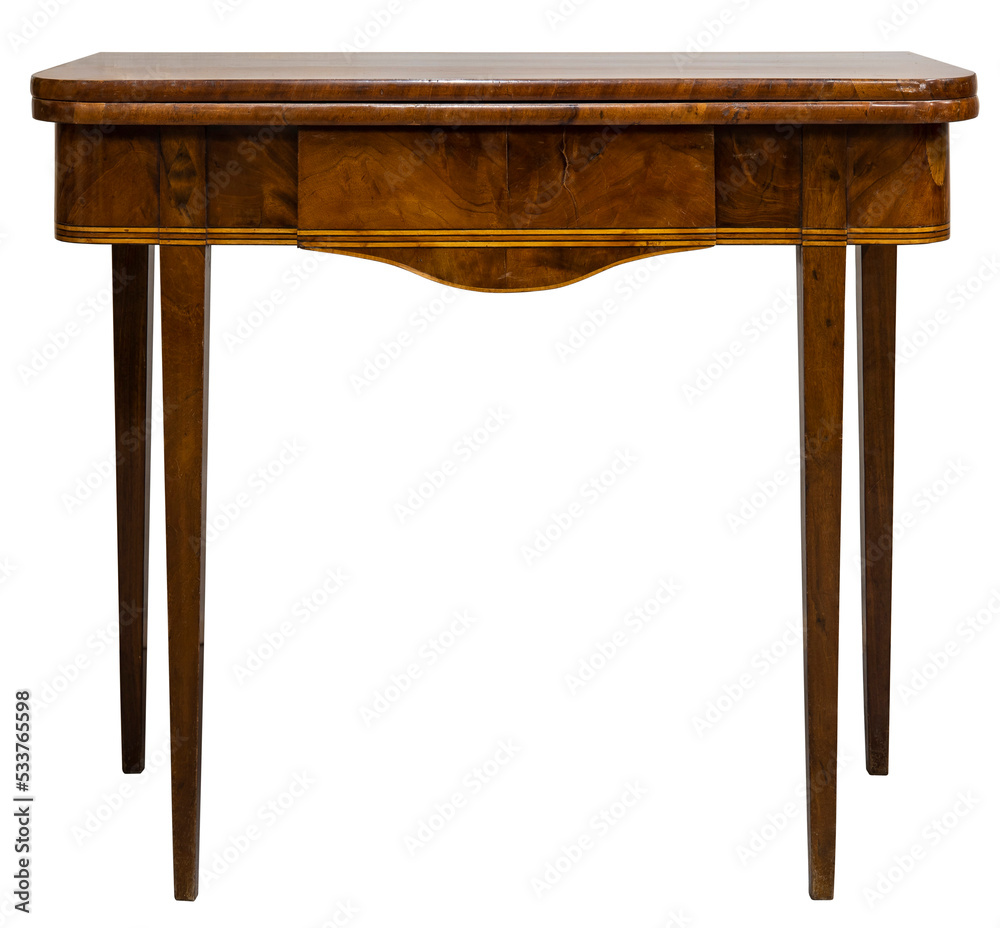 Old console table Table isolated on white background
