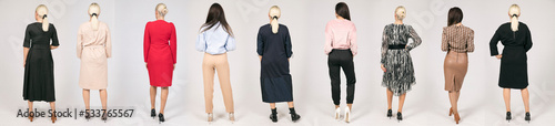 Konstfotografi Business woman from the back Casual a rear view of a group of differently-dresse
