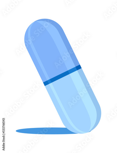 Tablet, capsule. Capsule concepts from a medical kit. Can be used for web and mobile devices Vector illustration of a color element
