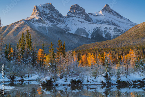 The Three Sisters are a trio of peaks near Canmore, Alberta, Canada. They are known individually as Big Sister, Middle Sister and Little Sister.