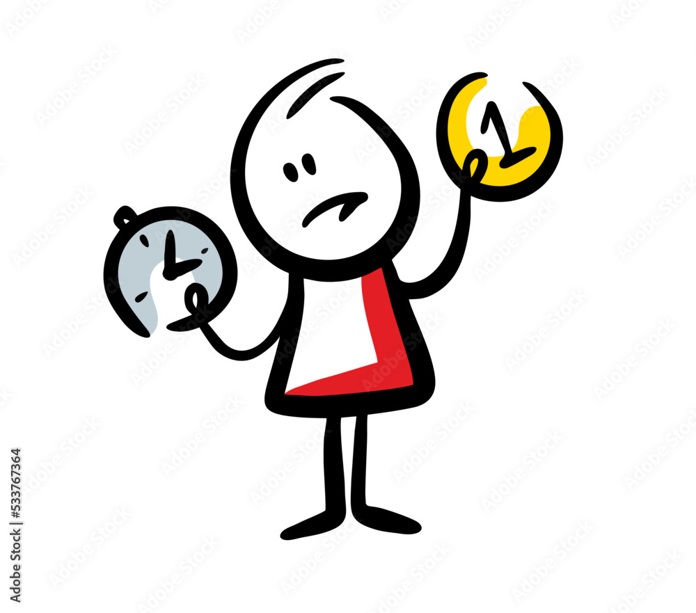 Funny man thinking of time and holding coin in his hand. Funny man thinking of time and holding coin in his hand.