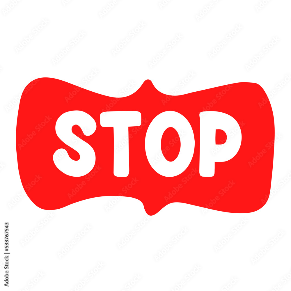 Vector Stop Sign Icon. Stop Banner. Traffic sign stop set. Prohibition ...