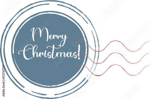 Postal stamp stamp for Merry Christmas envelope