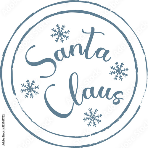 Postage stamp of Santa Claus. Christmas stamp for an envelope