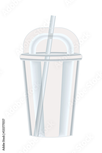 plastic cup and straw