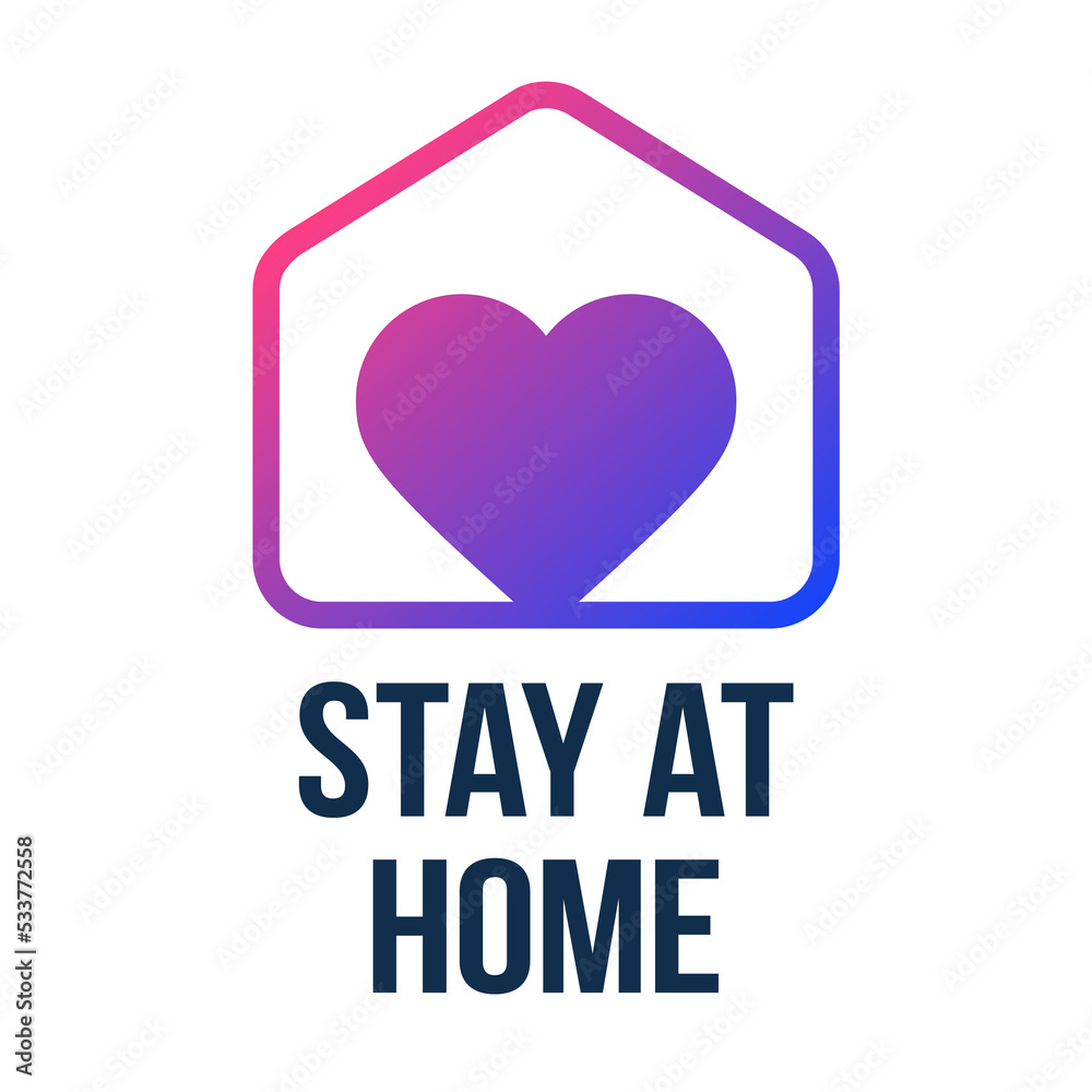 stay at home sticker