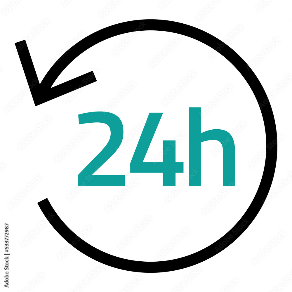 24 hour arrow symbol