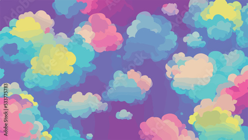 Abstract blurred gradient. Colorful clouds wallpaper 