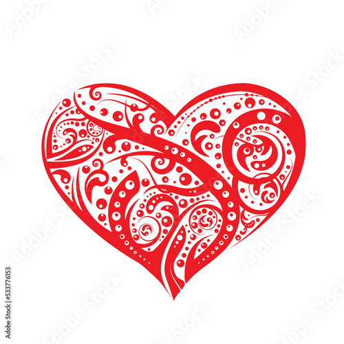 Hearts vector playing card suit symbols made by floral elements. Vintage stylized illustration. Works well as print, computer icon, emblem, gambling design element
