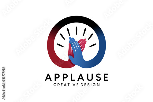 Applause in circle vector illustration logo design