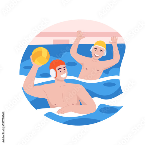 Water polo isolated cartoon vector illustration.