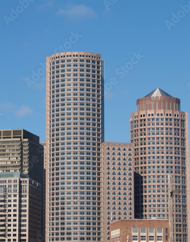 Skyscraper Buildings Boston Massachusetts 2008 With Blue Sky
