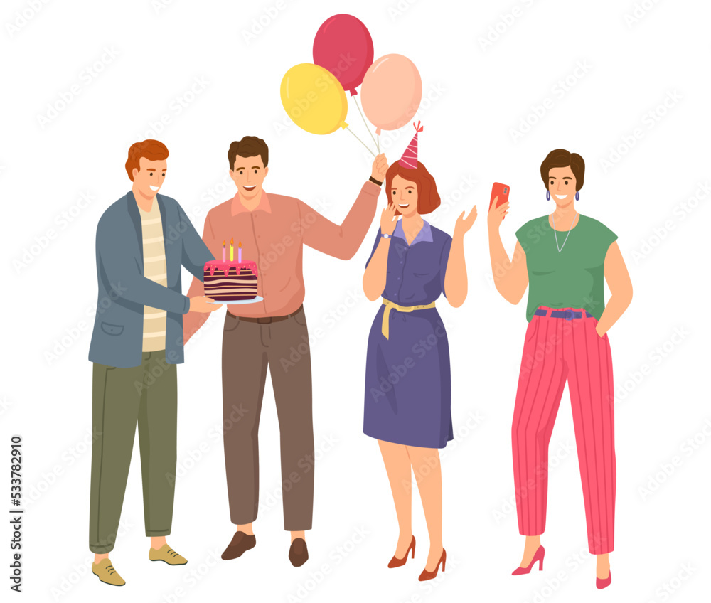Happy Birthday Party At Home With Friends Company Of Young People happy-birthday-party-at-home-with-friends-company-of-young-people