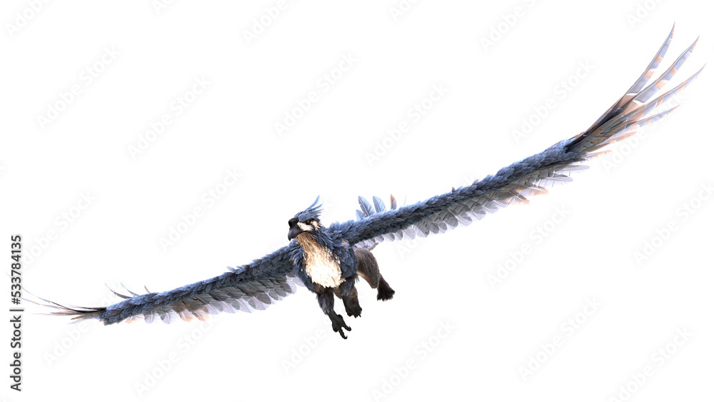 Blue Griffin or griffon a legendary creature with the body of a lion, the head and wings of an eagle Blue Griffin or griffon a legendary creature with the body of a lion, the head and wings of an eagle