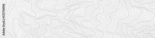 Black on white contours vector topography stylized height of the lines. The concept of a conditional geography scheme and the terrain path. Ultra wide size. Map on land vector terrain Illustration.