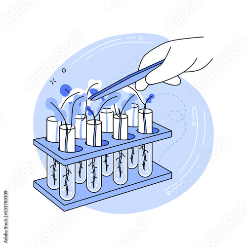 Plant breeding isolated cartoon vector illustrations.