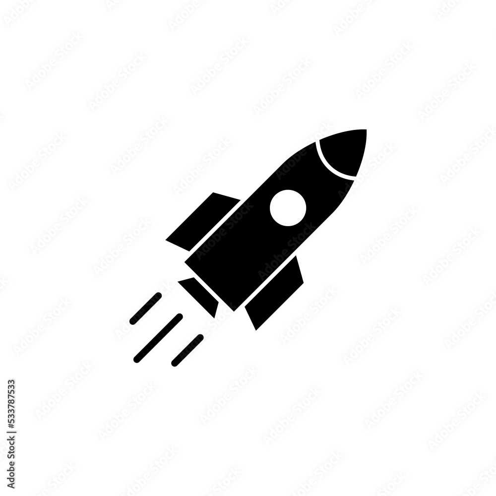 Rocket icon vector for web and mobile app. Startup sign and symbol. rocket launcher icon Rocket icon vector for web and mobile app. Startup sign and symbol. rocket launcher icon