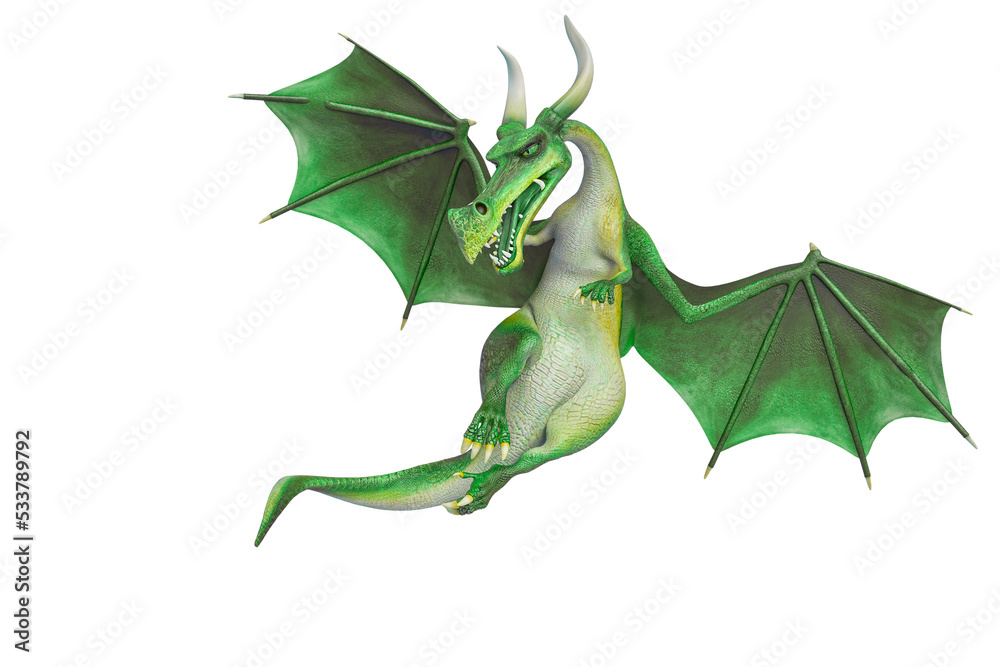 Fototapeta premium dragon cartoon is watching