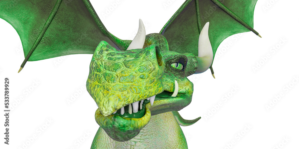 Obraz premium dragon cartoon front view