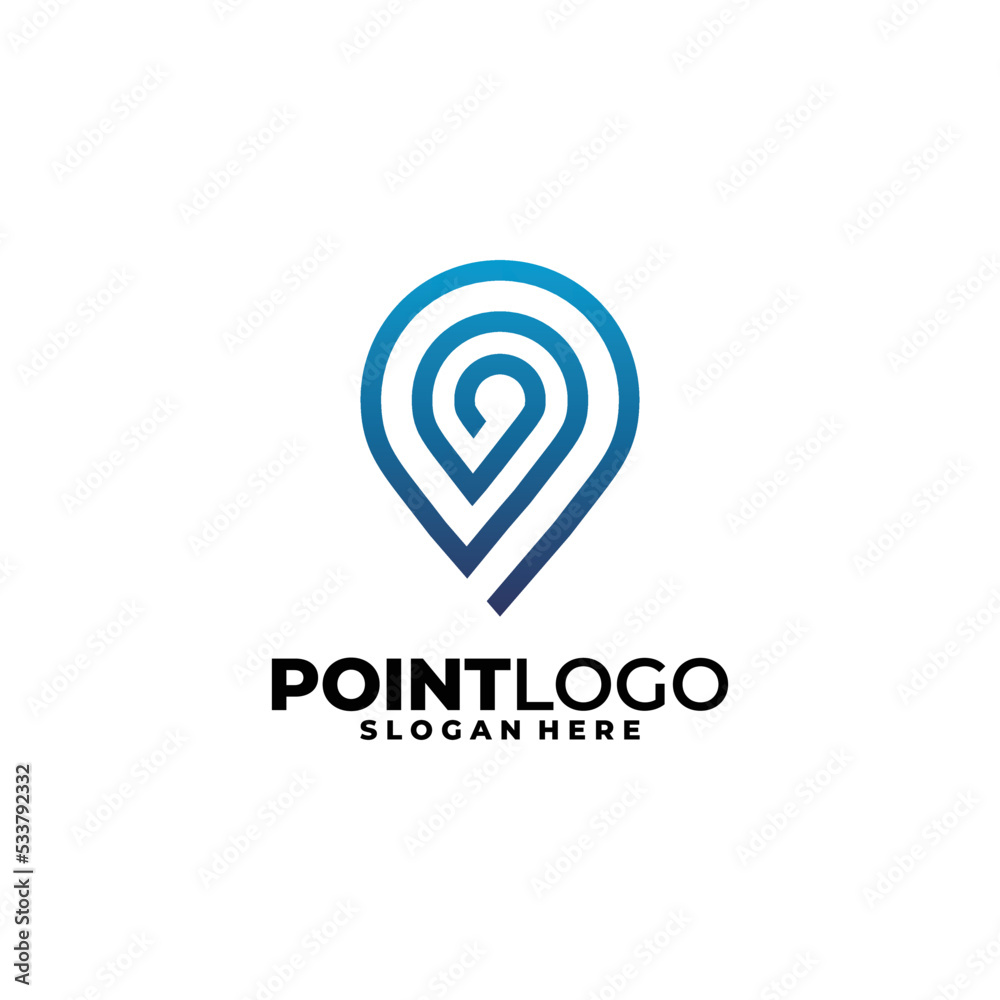 point logo vector design isolated