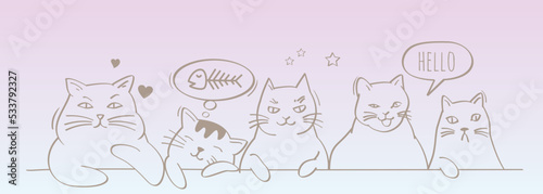 Animal Doodle of best friends,vector illustration