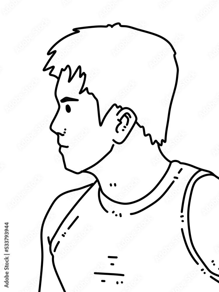 black and white of cute man cartoon for coloring black and white of cute man cartoon for coloring