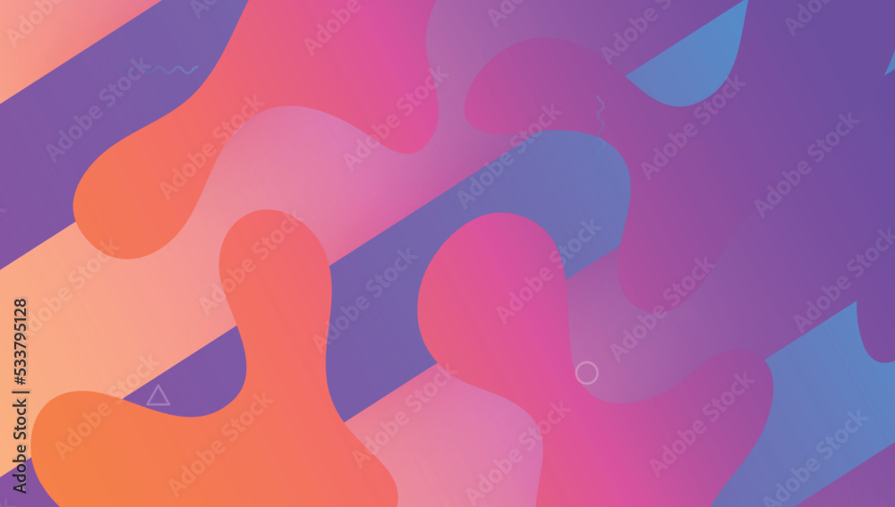 Digital Design. Purple Graphic Background. Technology Wallpaper. 3d Liquid Cover. Plastic Frame. Gradient Shapes. Dynamic Layout. Color Landing Page. Magenta Digital Design