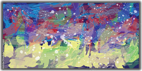 Abstract art painting, color full background design	, surrealism painting.