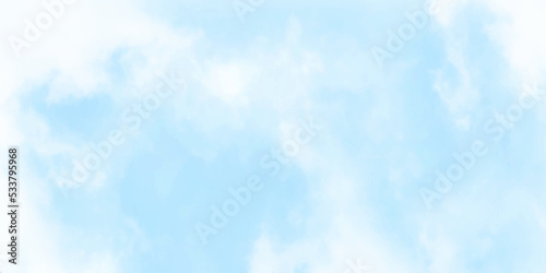 Background with clouds on blue sky. Blue Sky vector. Beautiful summer clouds on blue sky