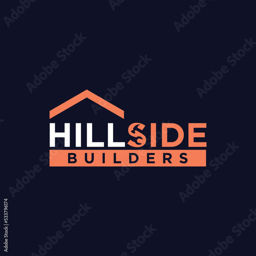 HSB Letter Builders Logo Design Template