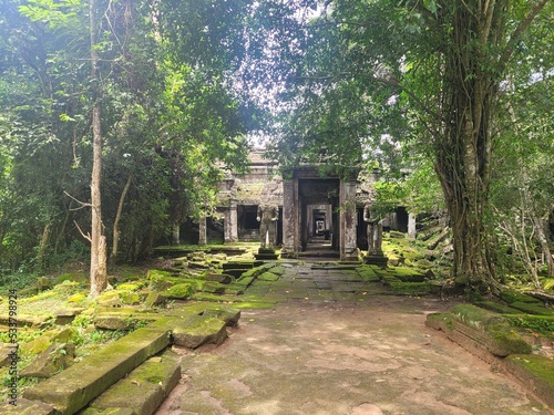 Cambodia. Preah Khan temple. Siem Reap city. Siem Reap province. An ancient Buddhist temple built at the end of the 12th century during the reign of Jayavarman VII.