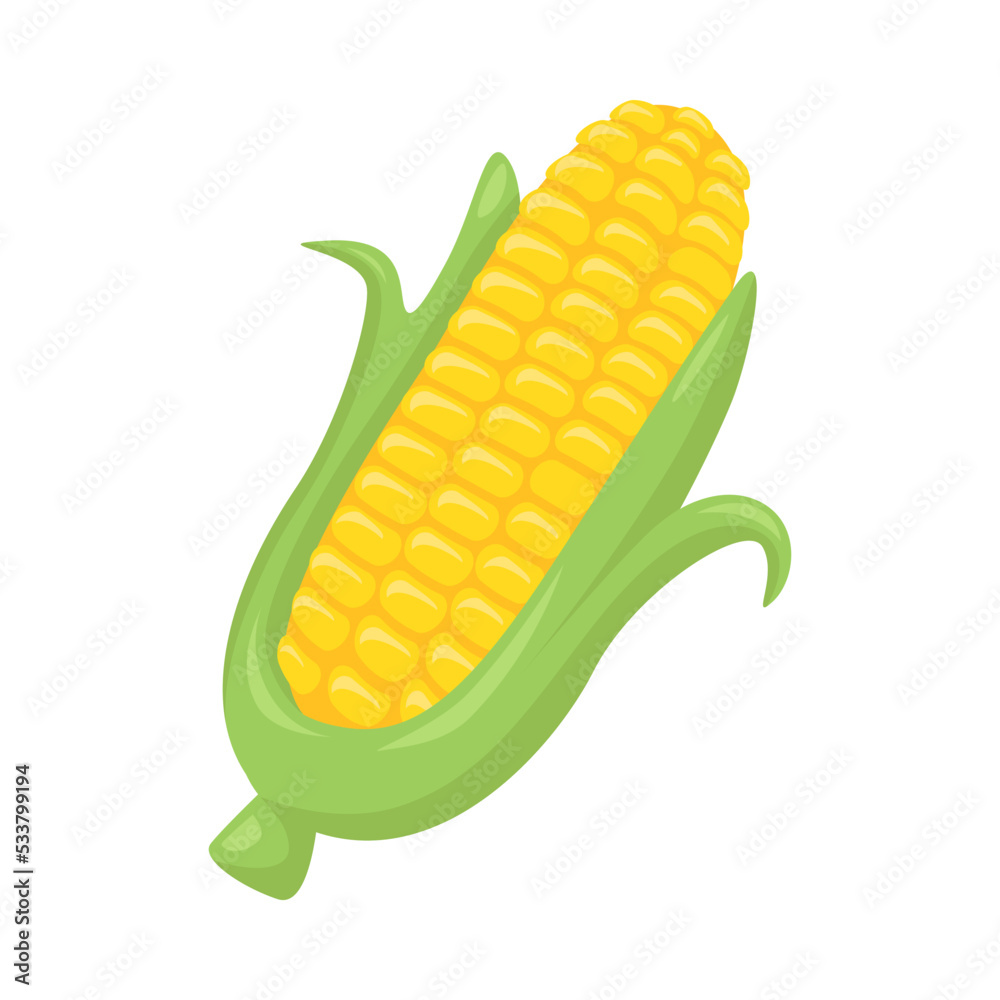 Corn On The Cob Sign Emoji Icon Illustration. Maize Vector Symbol