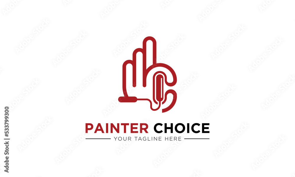 Obraz premium logo Painters choice, house paint, repair, painting services, painting, home, house, logo Vector logo template