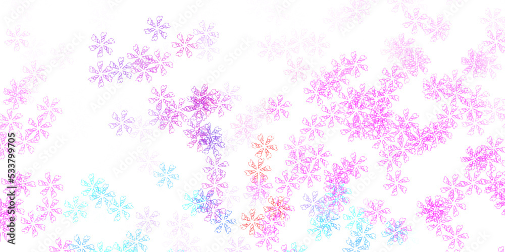 Light blue, red vector abstract background with leaves. Light blue, red vector abstract background with leaves.